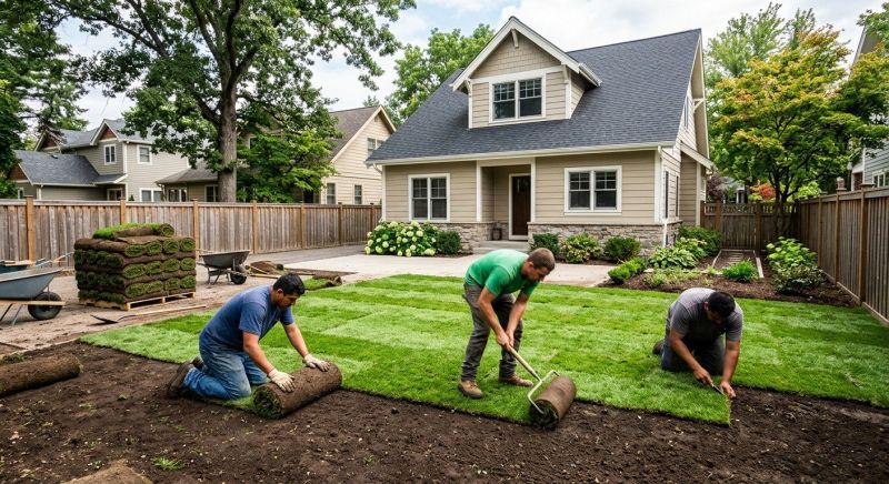 Bluegrass Sod Installation in Rockwall, TX